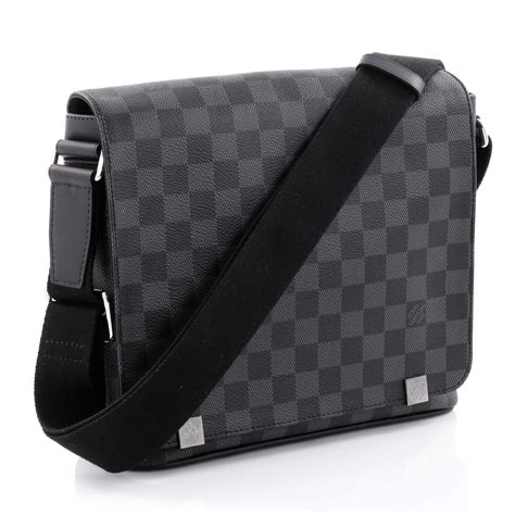 louis vuitton damier graphite district pm messenger bag|louis vuitton district pm.